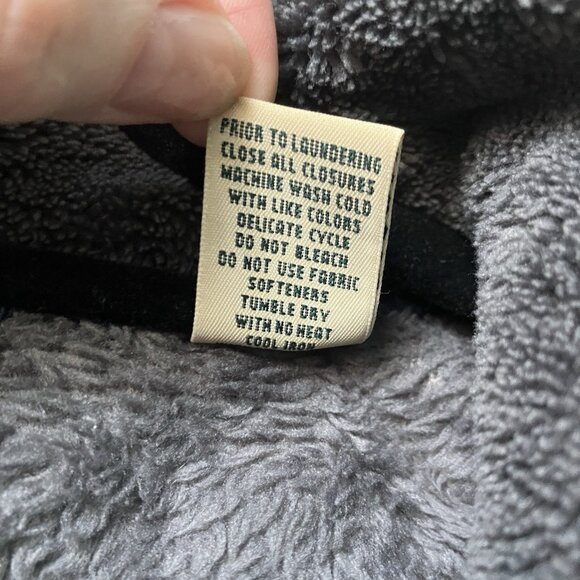 L.L. Bean Hi Pile Fleece Jacket Mens M Reg Gray Full Zip Blue Outdoor Gorpcore - Picture 6 of 12